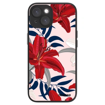 Picasee ULTIMATE CASE MagSafe pentru Apple iPhone 15 - Red Lily