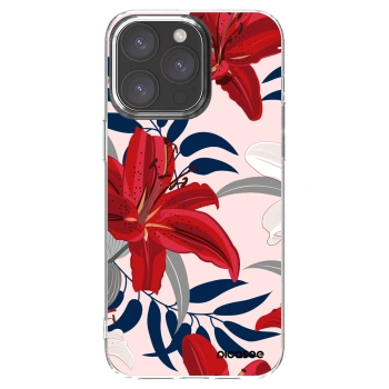 Picasee husă transparentă din silicon pentru Apple iPhone 15 Pro Max - Red Lily