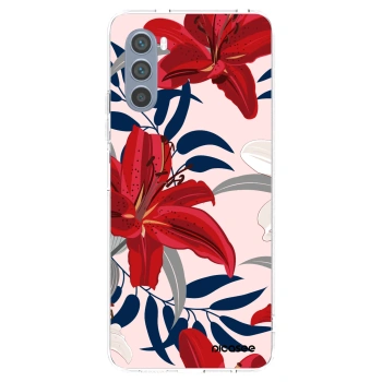 Picasee husă transparentă din silicon pentru Motorola Moto G62 - Red Lily