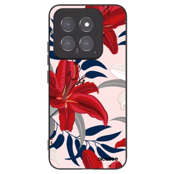 Picasee husă neagră din silicon pentru Xiaomi 14 - Red Lily