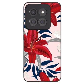 Picasee husă neagră din silicon pentru Xiaomi 14 Pro - Red Lily