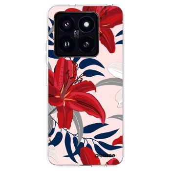 Picasee husă transparentă din silicon pentru Xiaomi 14 Pro - Red Lily