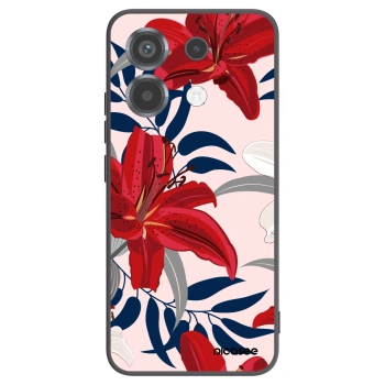 Picasee husă neagră din silicon pentru Xiaomi Poco X6 - Red Lily