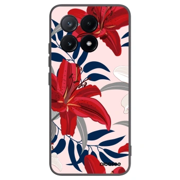 Picasee husă neagră din silicon pentru Xiaomi Poco X6 Pro - Red Lily