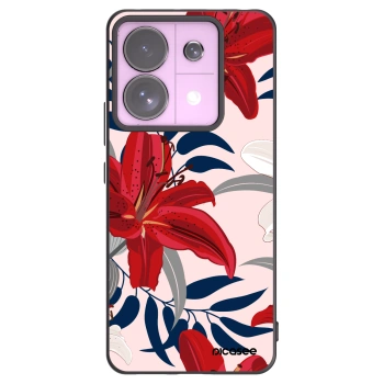 Picasee husă neagră din silicon pentru Xiaomi Redmi Note 13 Pro 5G - Red Lily