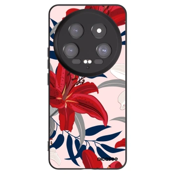 Picasee husă neagră din silicon pentru Xiaomi 14 Ultra - Red Lily