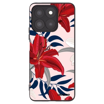 Picasee husă neagră din silicon pentru Honor X8b - Red Lily