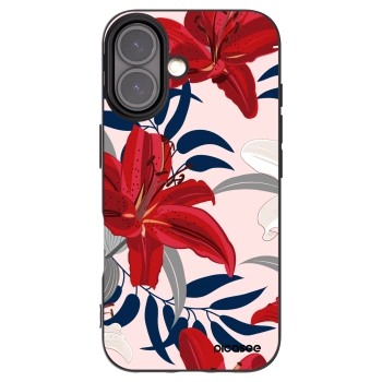 Picasee husă neagră din silicon pentru Apple iPhone 16 - Red Lily