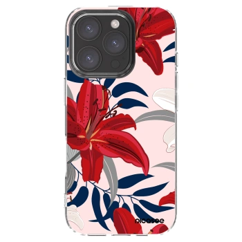 Picasee husă transparentă din silicon pentru Apple iPhone 16 Pro - Red Lily