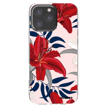 Picasee husă transparentă din silicon pentru Apple iPhone 16 Pro Max - Red Lily