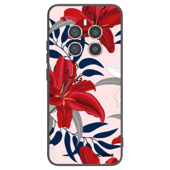 Picasee husă neagră din silicon pentru Realme 12 Pro 5G - Red Lily