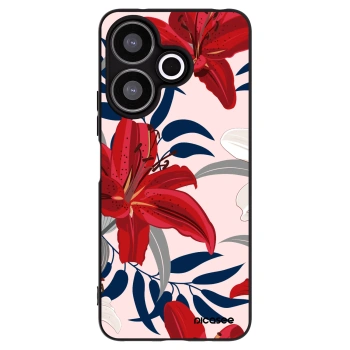 Picasee husă neagră din silicon pentru Xiaomi Redmi 13 4G - Red Lily