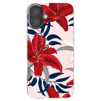 Picasee husă transparentă din silicon pentru Apple iPhone 16 Plus - Red Lily