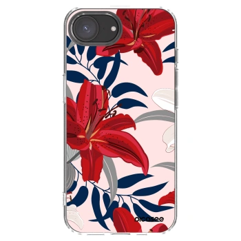 Picasee husă transparentă din silicon pentru Apple iPhone 16e - Red Lily