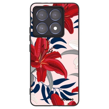 Picasee husă neagră din silicon pentru Xiaomi 14T Pro - Red Lily
