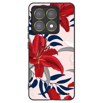 Picasee husă neagră din silicon pentru Xiaomi 14T - Red Lily