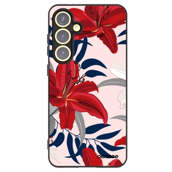 Picasee husă neagră din silicon pentru Samsung Galaxy S24 FE S721B - Red Lily