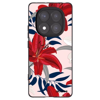 Picasee husă neagră din silicon pentru Xiaomi Redmi Note 14 Pro 5G - Red Lily