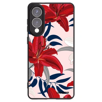 Picasee husă neagră din silicon pentru Samsung Galaxy S25 Edge 5G - Red Lily