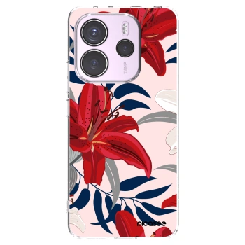 Picasee husă transparentă din silicon pentru Xiaomi Redmi Note 14 4G - Red Lily
