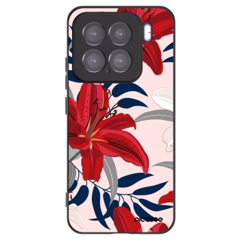 Picasee husă neagră din silicon pentru Xiaomi 15 - Red Lily
