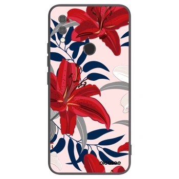 Picasee husă neagră din silicon pentru Xiaomi Redmi Note 7 - Red Lily