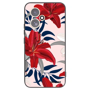 Picasee husă neagră din silicon pentru Honor 400 5G - Red Lily