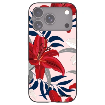 Picasee husă neagră din silicon pentru Apple iPhone 17 Pro - Red Lily