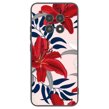 Picasee husă neagră din silicon pentru Realme 12X - Red Lily