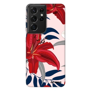 Picasee Fashion Case pentru Samsung Galaxy S21 Ultra 5G G998B - Red Lily