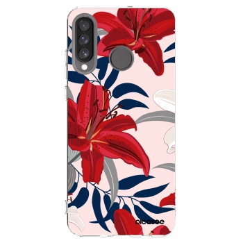 Picasee husă transparentă din silicon pentru Huawei P30 Lite - Red Lily