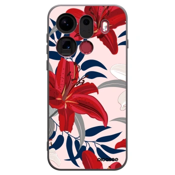 Picasee husă neagră din silicon pentru OPPO Find X9 Pro - Red Lily