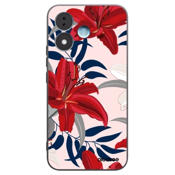 Picasee husă neagră din silicon pentru Xiaomi Redmi Note 17 5G - Red Lily