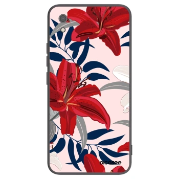 Picasee husă neagră din silicon pentru Xiaomi Redmi 7A - Red Lily