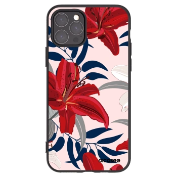 Picasee husă neagră din silicon pentru Apple iPhone 11 Pro - Red Lily
