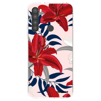 Picasee husă transparentă din silicon pentru Xiaomi Redmi Note 8 - Red Lily