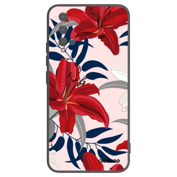 Picasee husă neagră din silicon pentru Huawei Nova 5T - Red Lily