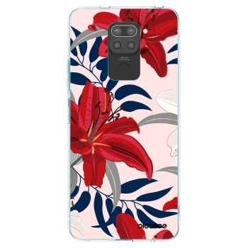 Picasee husă neagră din silicon pentru Xiaomi Redmi Note 9 - Red Lily