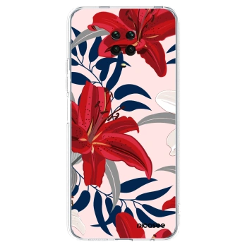 Picasee husă transparentă din silicon pentru Xiaomi Redmi Note 9S - Red Lily