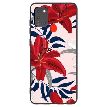 Picasee husă neagră din silicon pentru Samsung Galaxy A21s - Red Lily