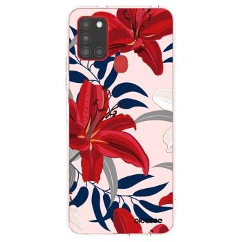 Picasee husă transparentă din silicon pentru Samsung Galaxy A21s - Red Lily