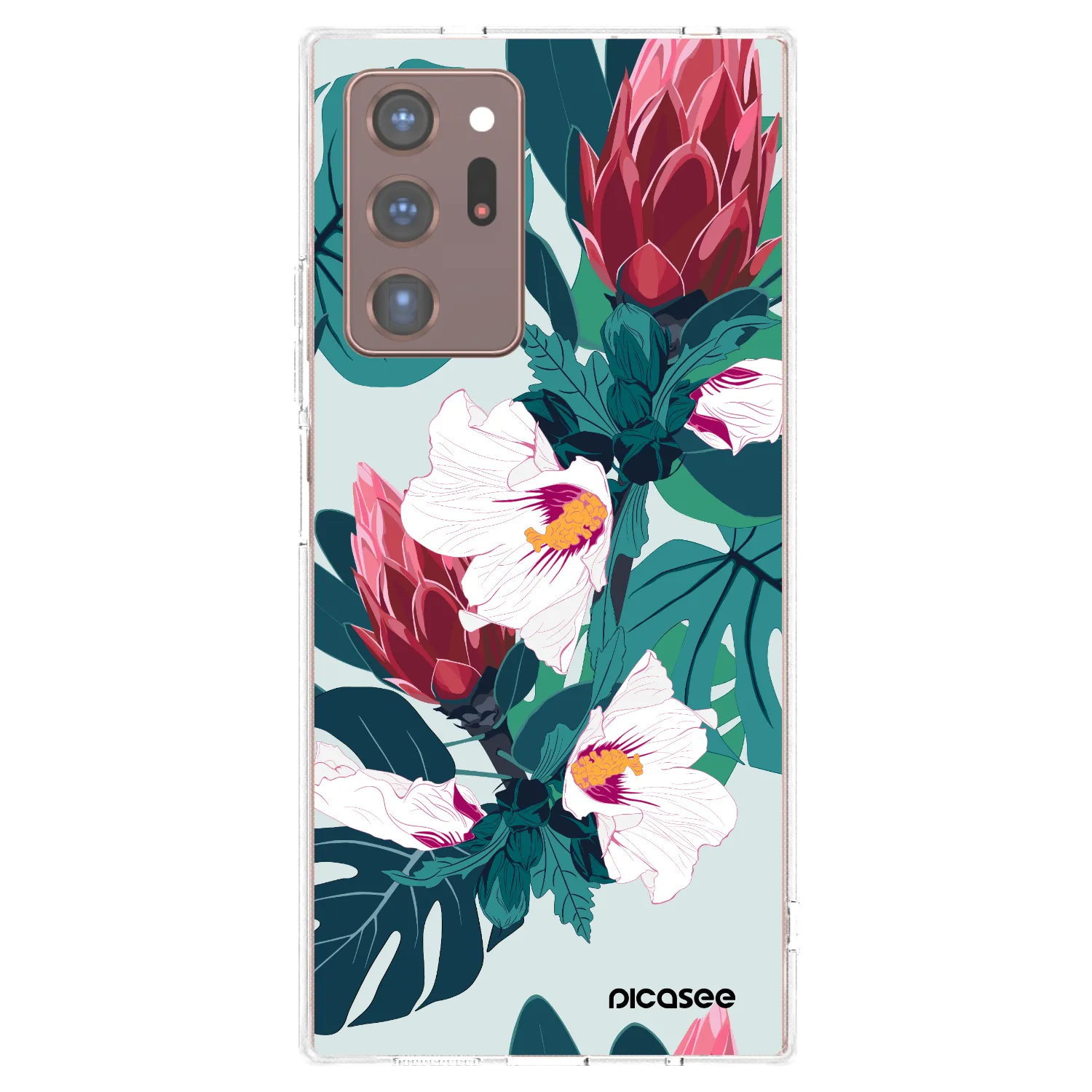 Picasee husă transparentă din silicon pentru Samsung Galaxy Note 20 Ultra - Rhododendron