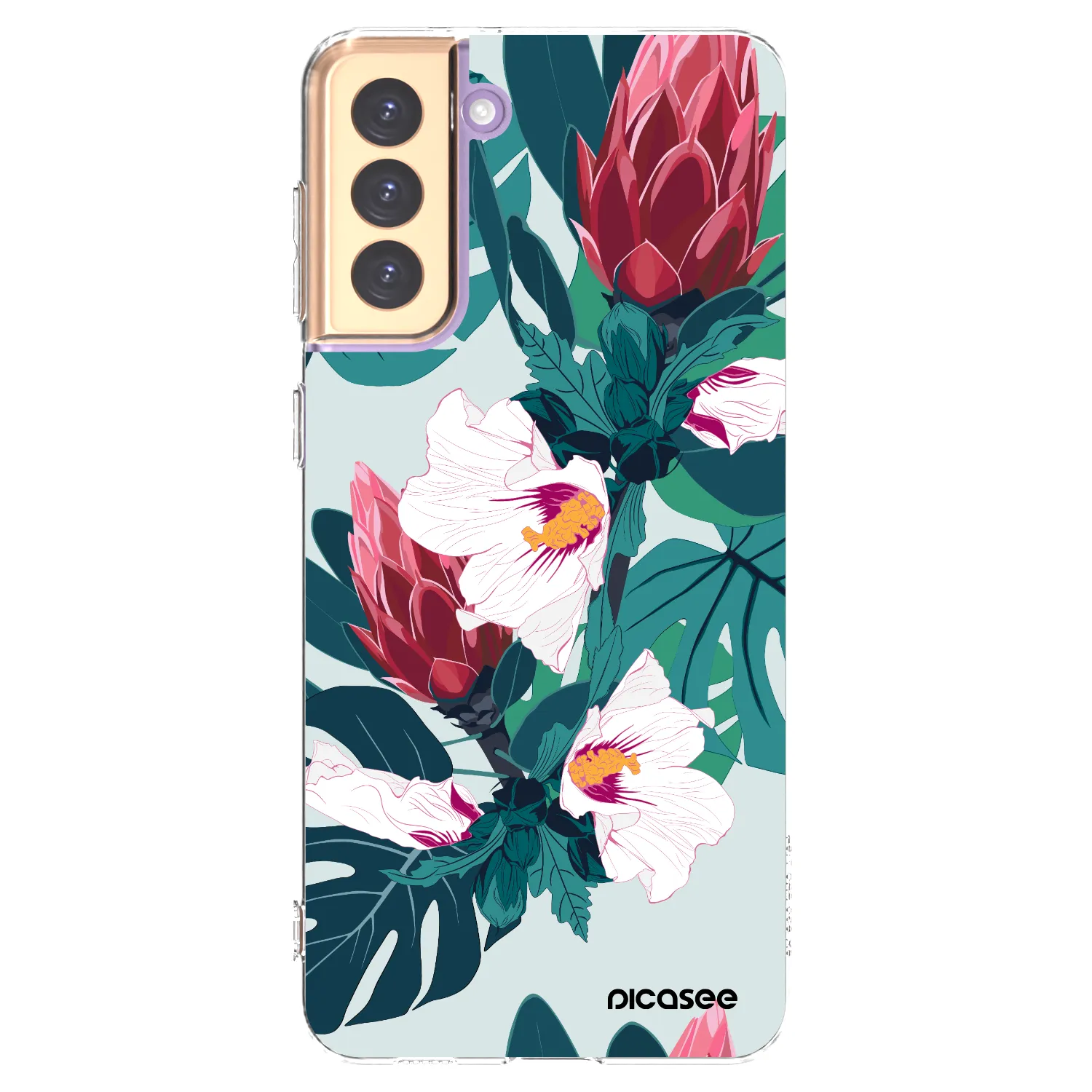 Picasee husă transparentă din silicon pentru Samsung Galaxy S21+ 5G G996F - Rhododendron