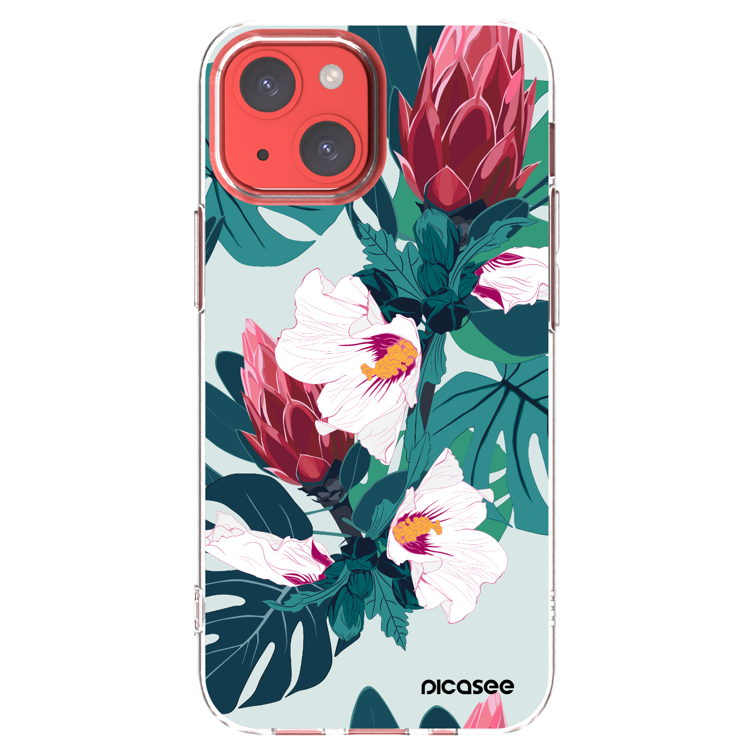 Picasee husă transparentă din silicon pentru Apple iPhone 13 mini - Rhododendron