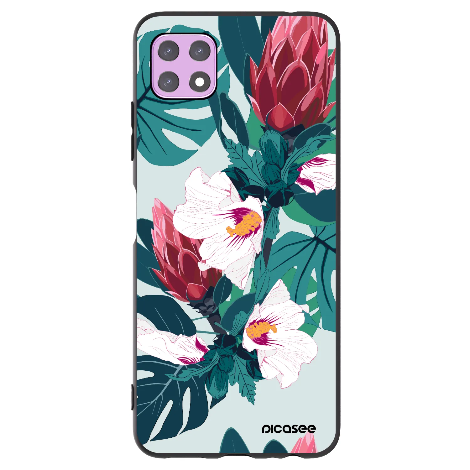 Picasee husă neagră din silicon pentru Samsung Galaxy A22 A226B 5G - Rhododendron