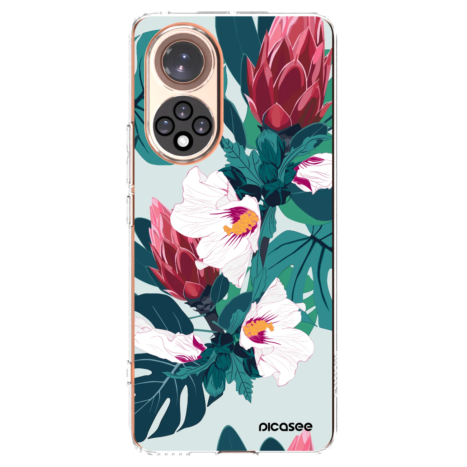 Picasee husă transparentă din silicon pentru Huawei Nova 9 - Rhododendron