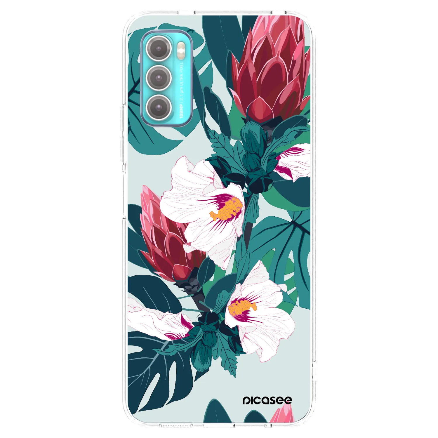 Picasee husă transparentă din silicon pentru Motorola Moto G60 - Rhododendron