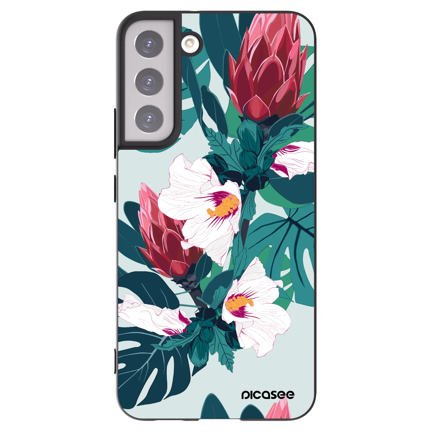 Picasee husă neagră din silicon pentru Samsung Galaxy S22+ 5G - Rhododendron