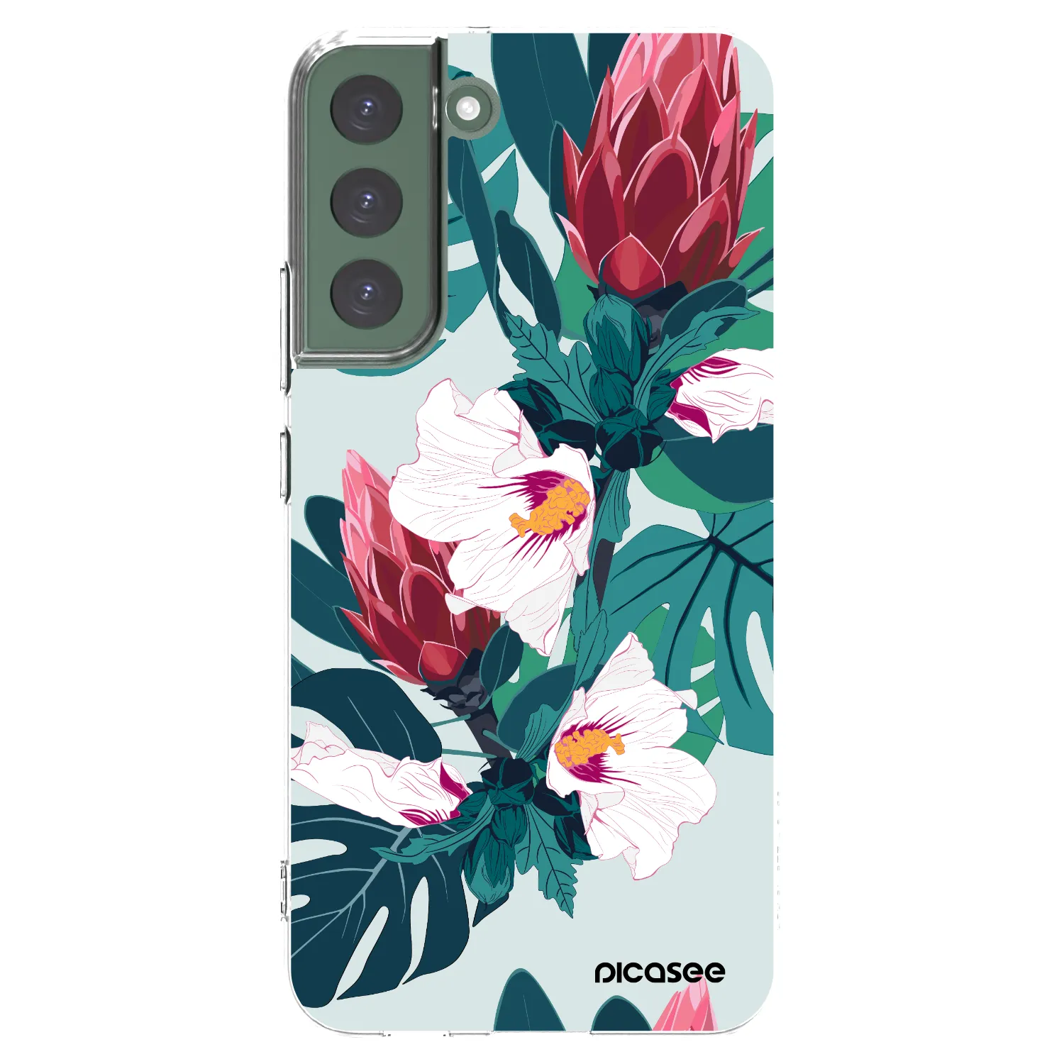 Picasee husă transparentă din silicon pentru Samsung Galaxy S22+ 5G - Rhododendron
