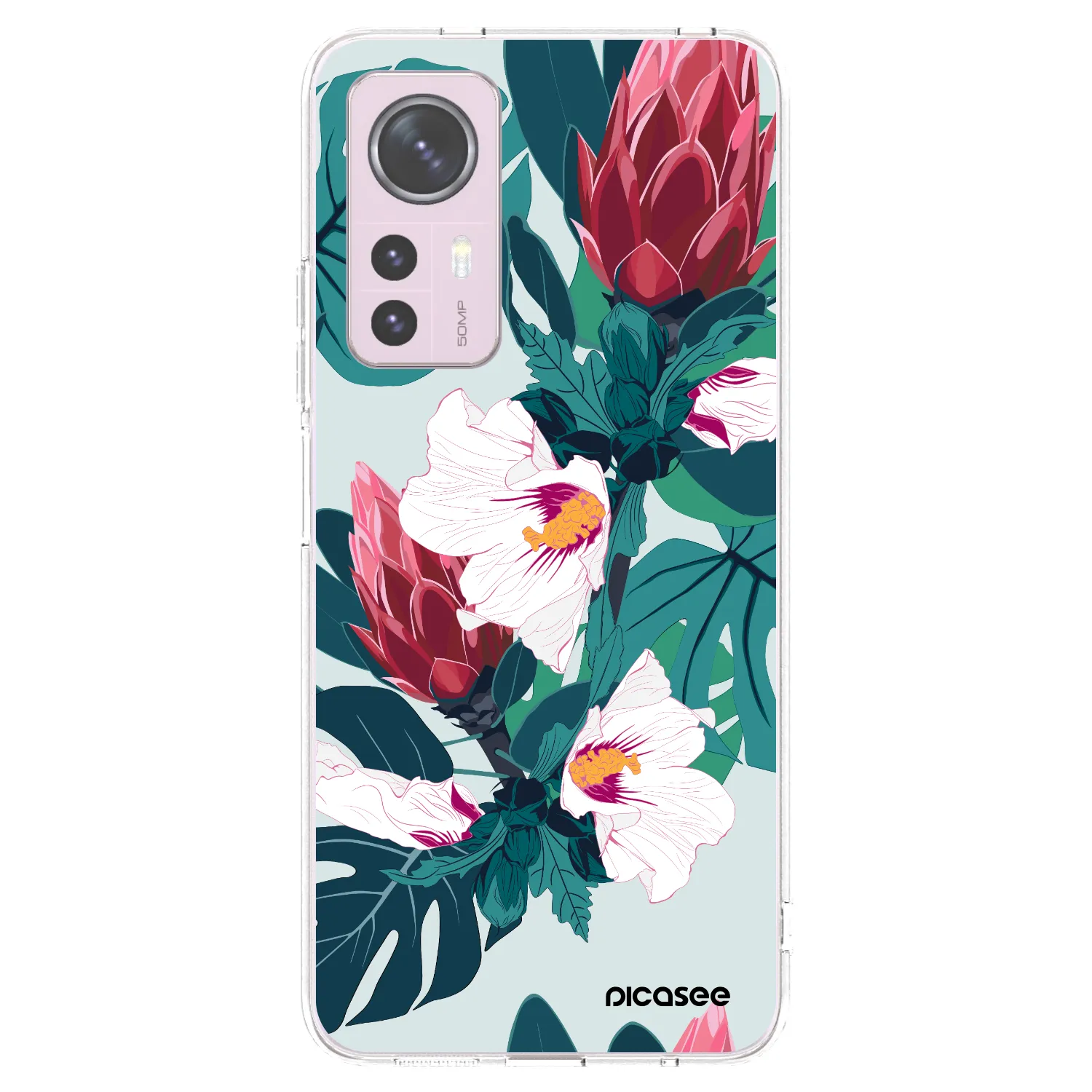 Picasee husă transparentă din silicon pentru Xiaomi 12 - Rhododendron